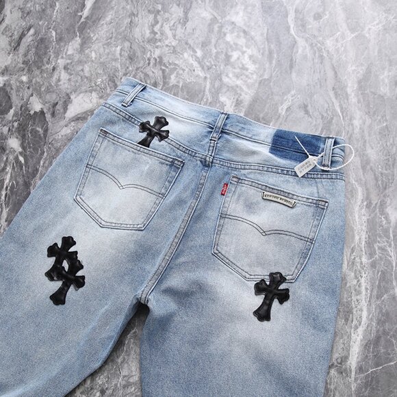 Chrome Hearts Logo Blue Jeans - Picture 7 of 10